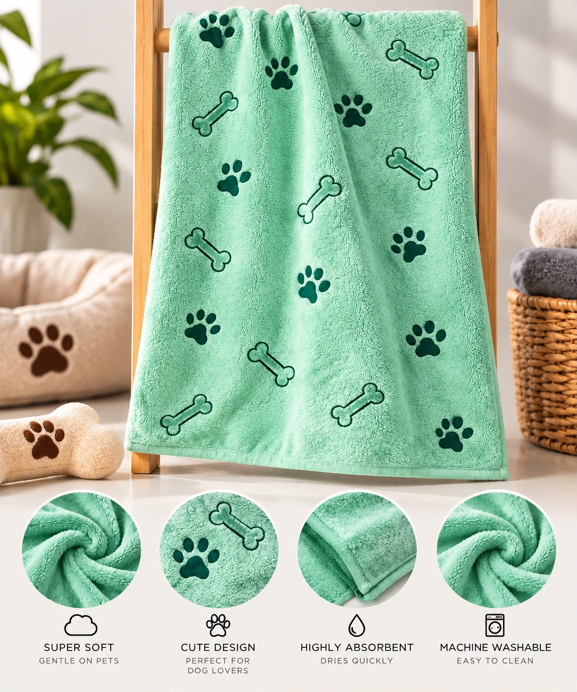 Soft & Absorbent Pet Drying Towel